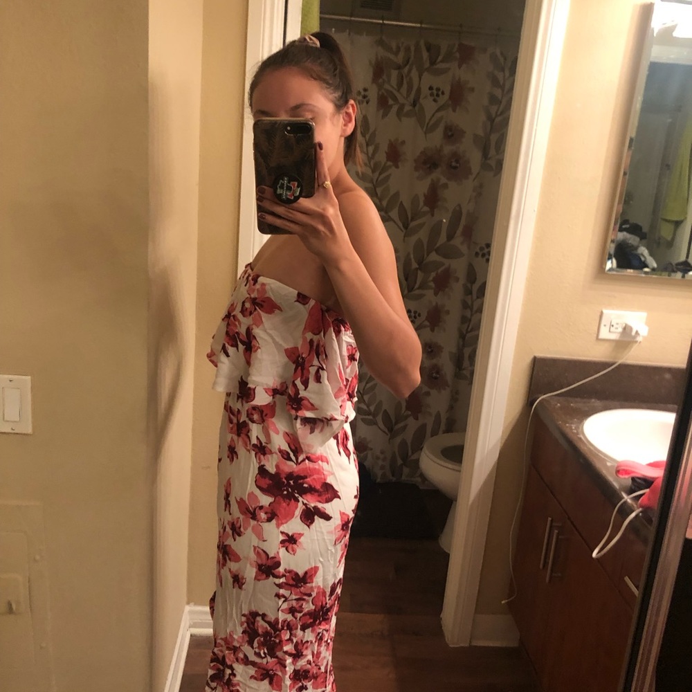 Pink floral wrap dress- perfect for summer!